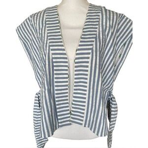 Maeve by Anthropologie seersucker vest NWT